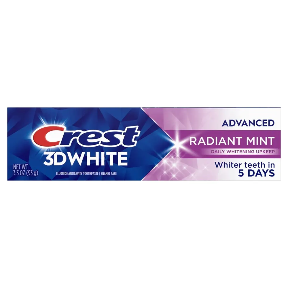 Избелваща паста Crest 3D White Radiant Mint 93гр 2 Crest от USA Козметика Crest 3D White Radiant Mint – оригинална паста за зъби